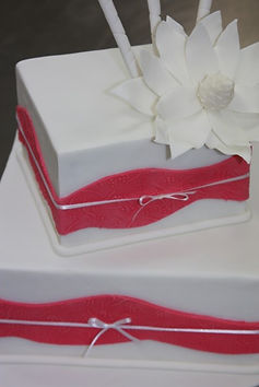 2 Tier Magnolia Wedding Cake
