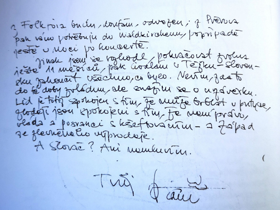 Dopis zveřejněny se souhlasem vydavatele.