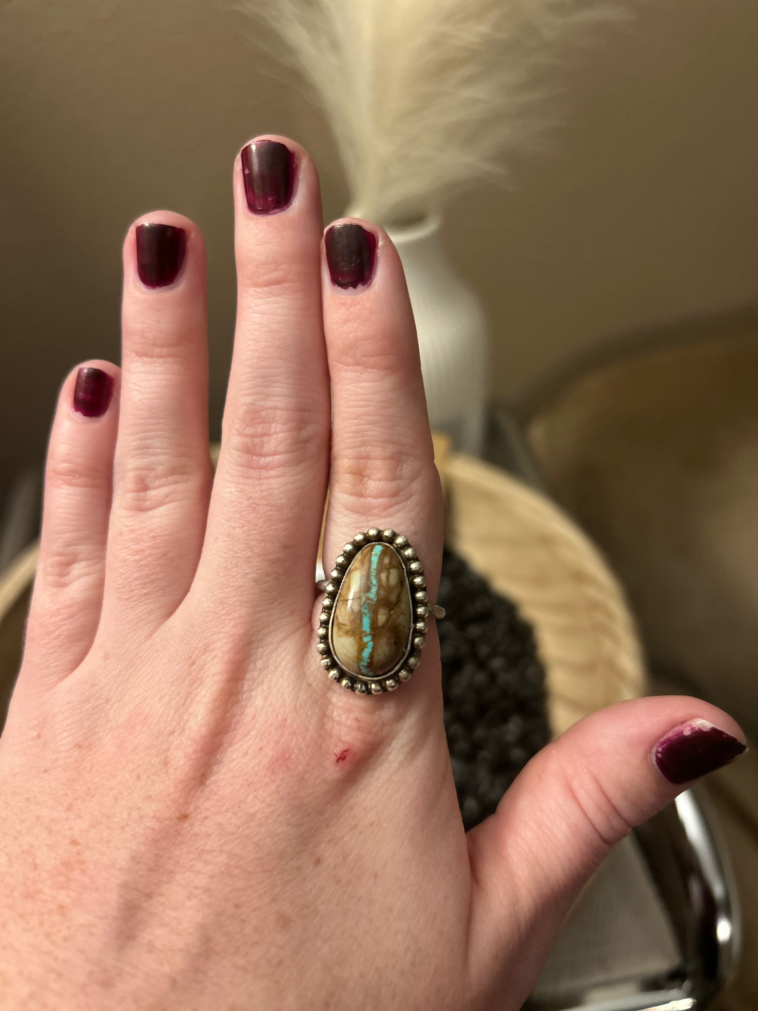 Size 7.5 Royston Ribbon Ring - Made by Me