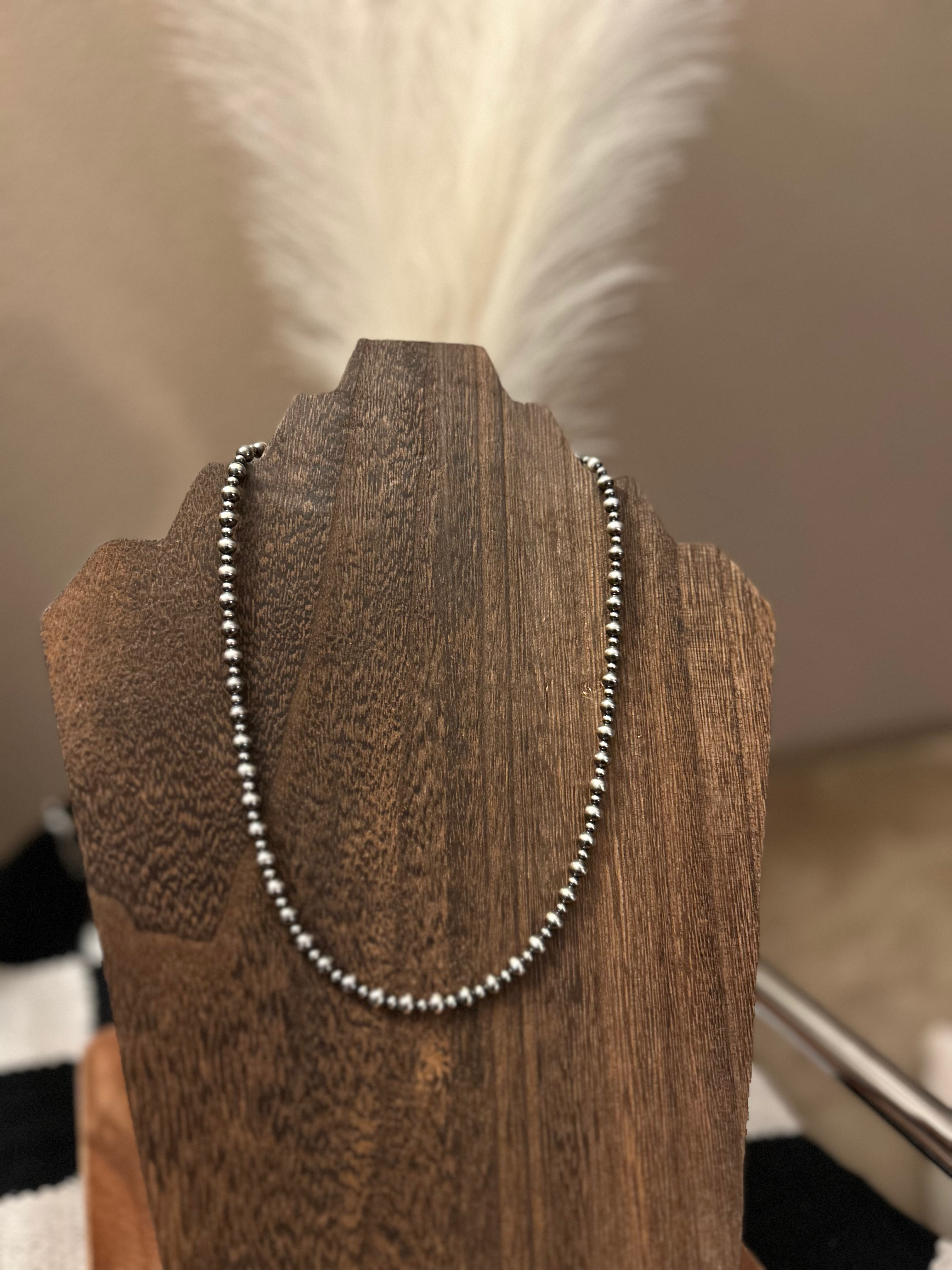 Alternating 3 & 5 mm Sterling Pearls