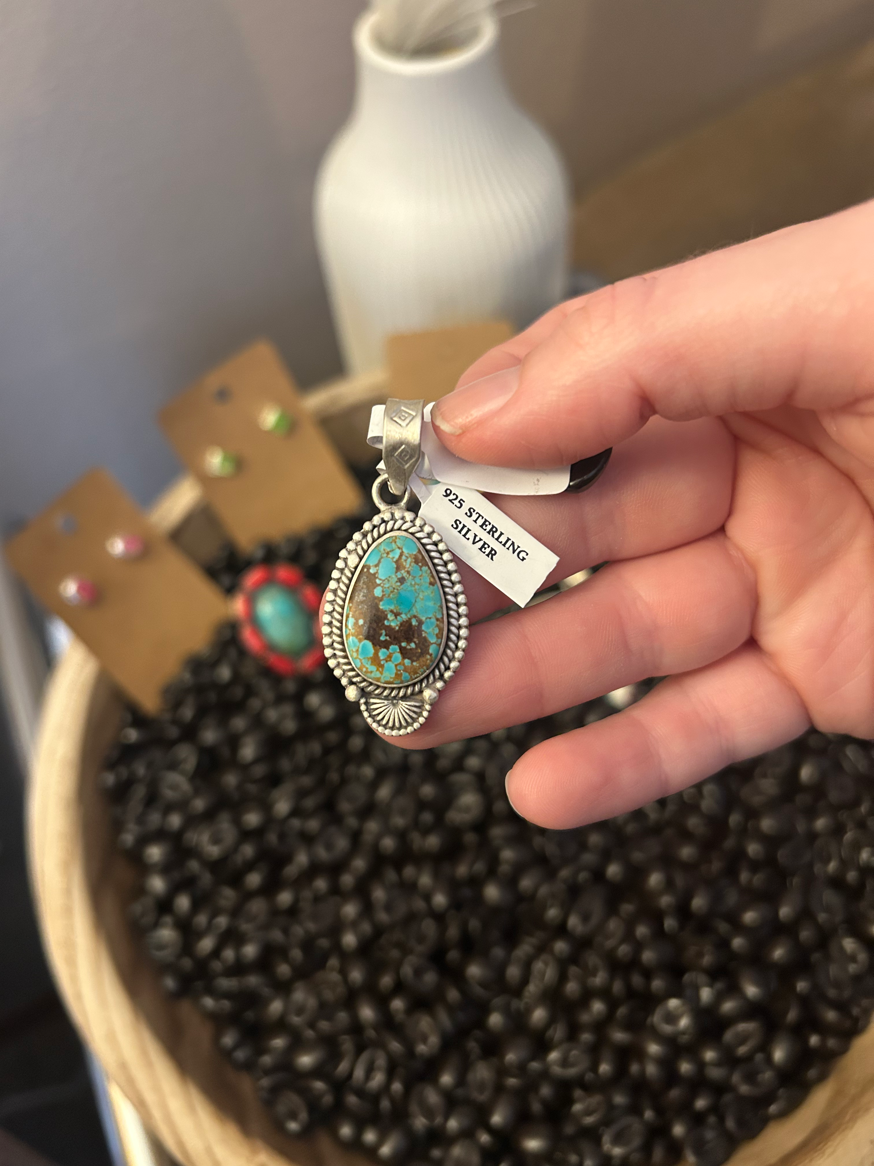 Number 8 Turquoise Pendant 