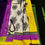 Thumbnail: Half & Half Hasta print yellow violet combo with violet set