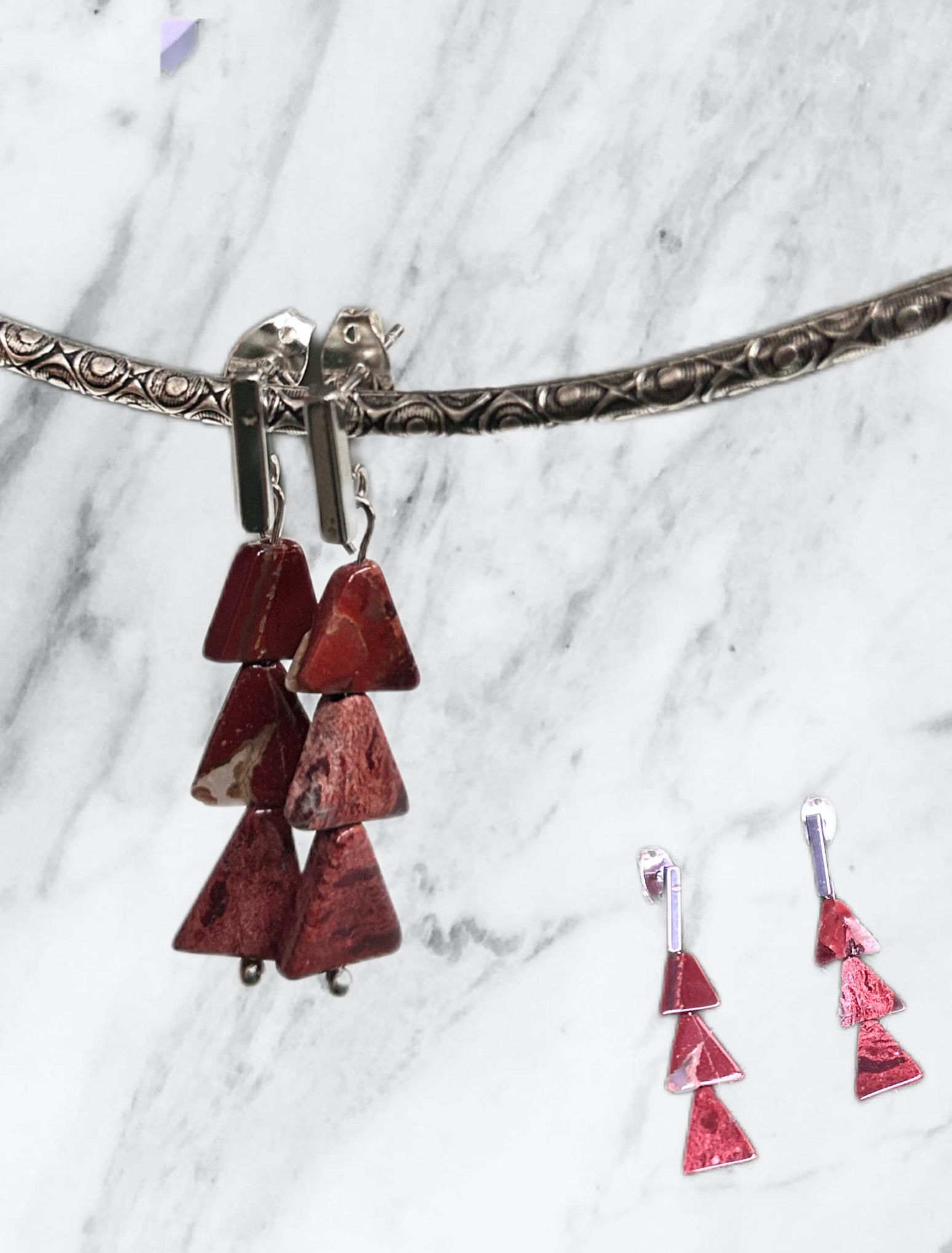 Triple Aventurine Earrings