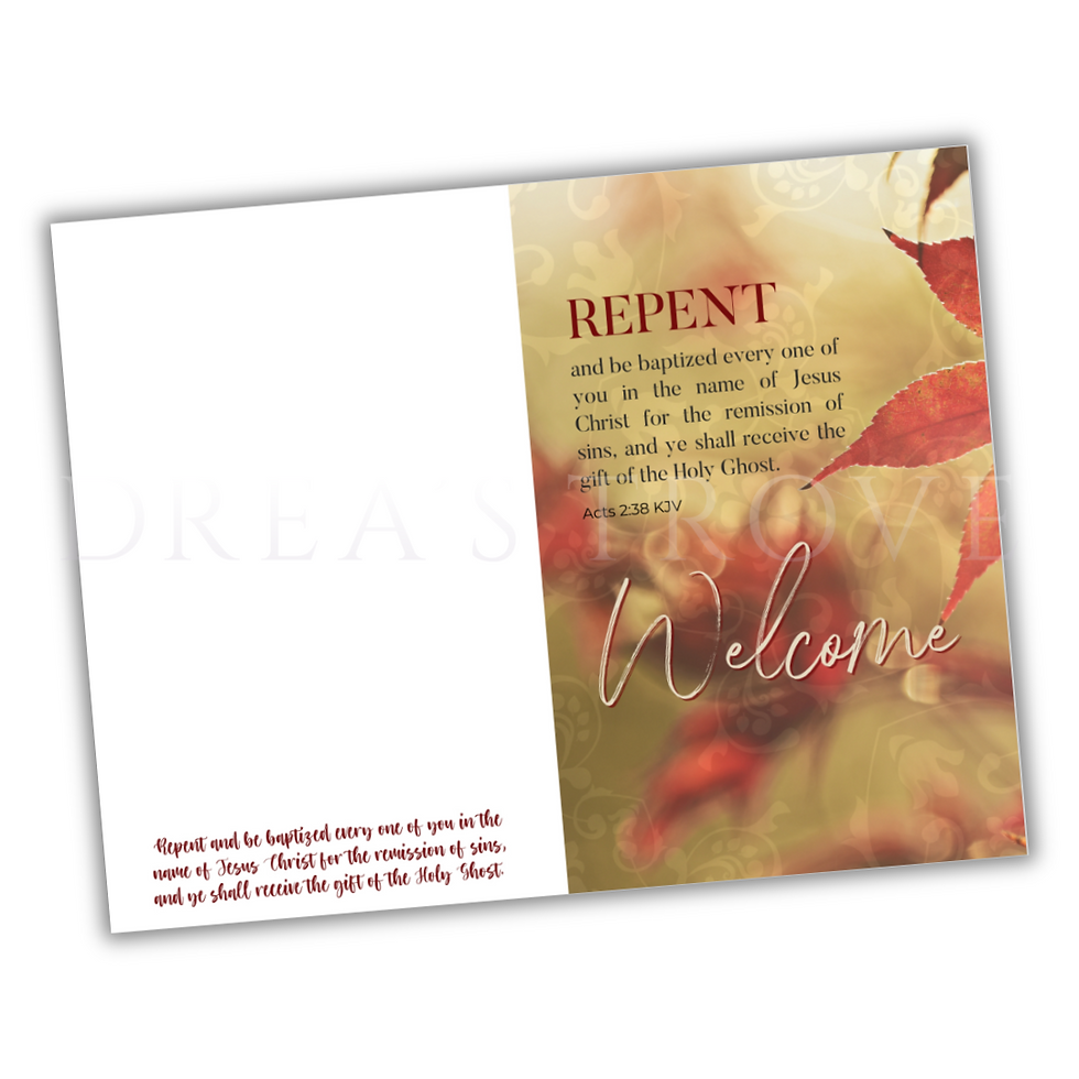 8.5x11 Bulletin Cover Template Acts 2:38