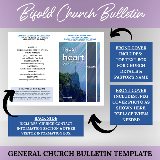 Thumbnail: MS Word Bulletin Template - Proverbs 3.5