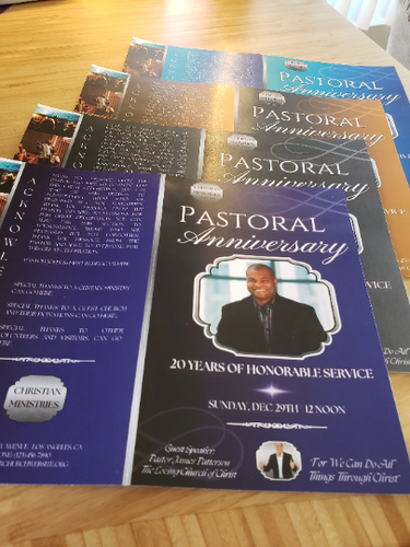 Simple Church Program Design Church Program Bundle - MultiSize and MultiColor | Drea's Design Trove