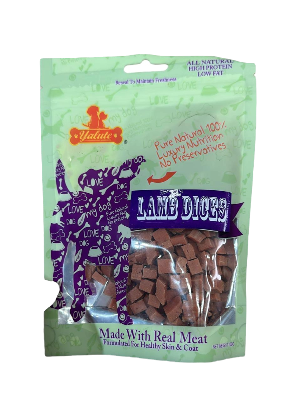חטיף קוביות כבש- יאלוט - 100 גר YALUTE