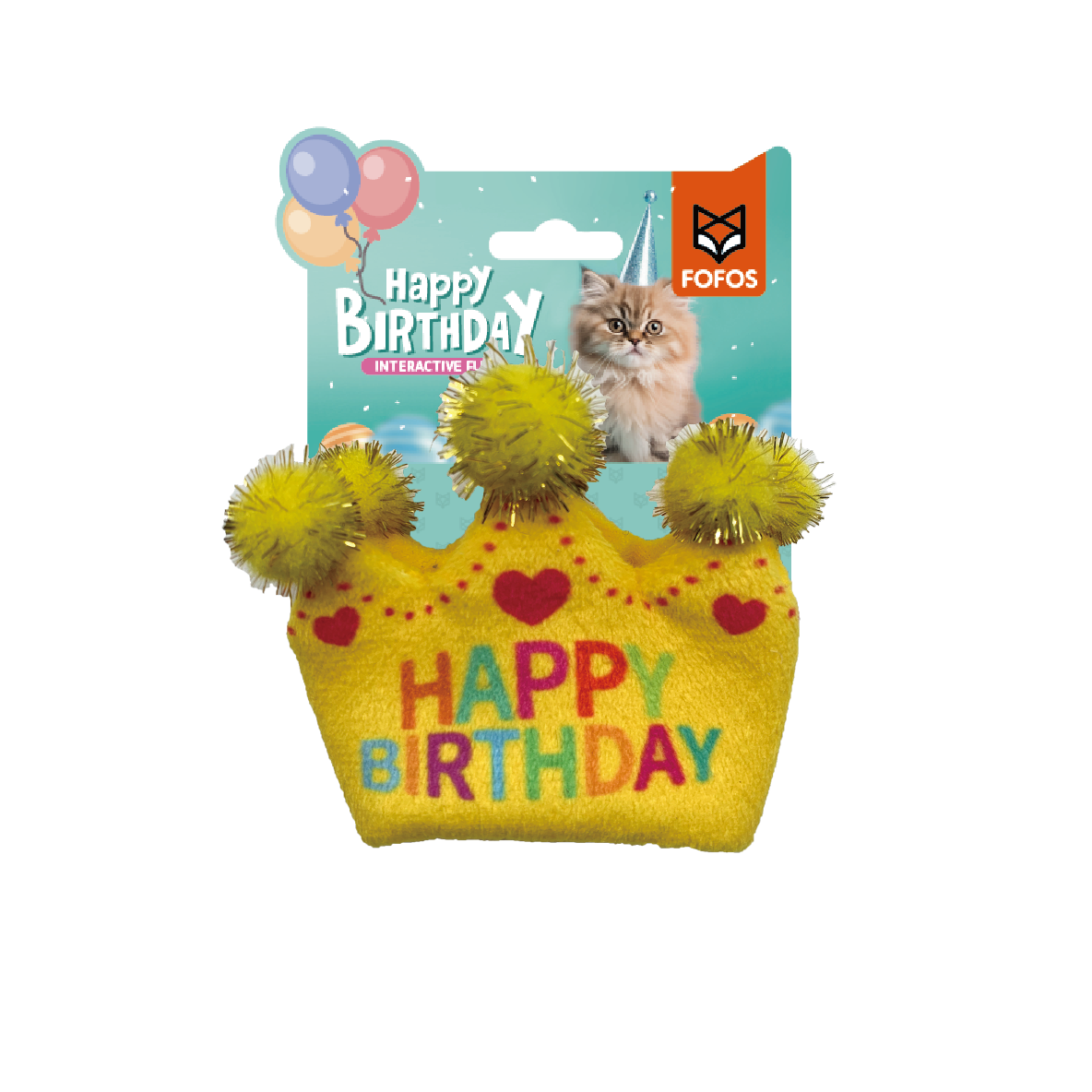 פופוס צעצוע כתר יומולדת לחתולים