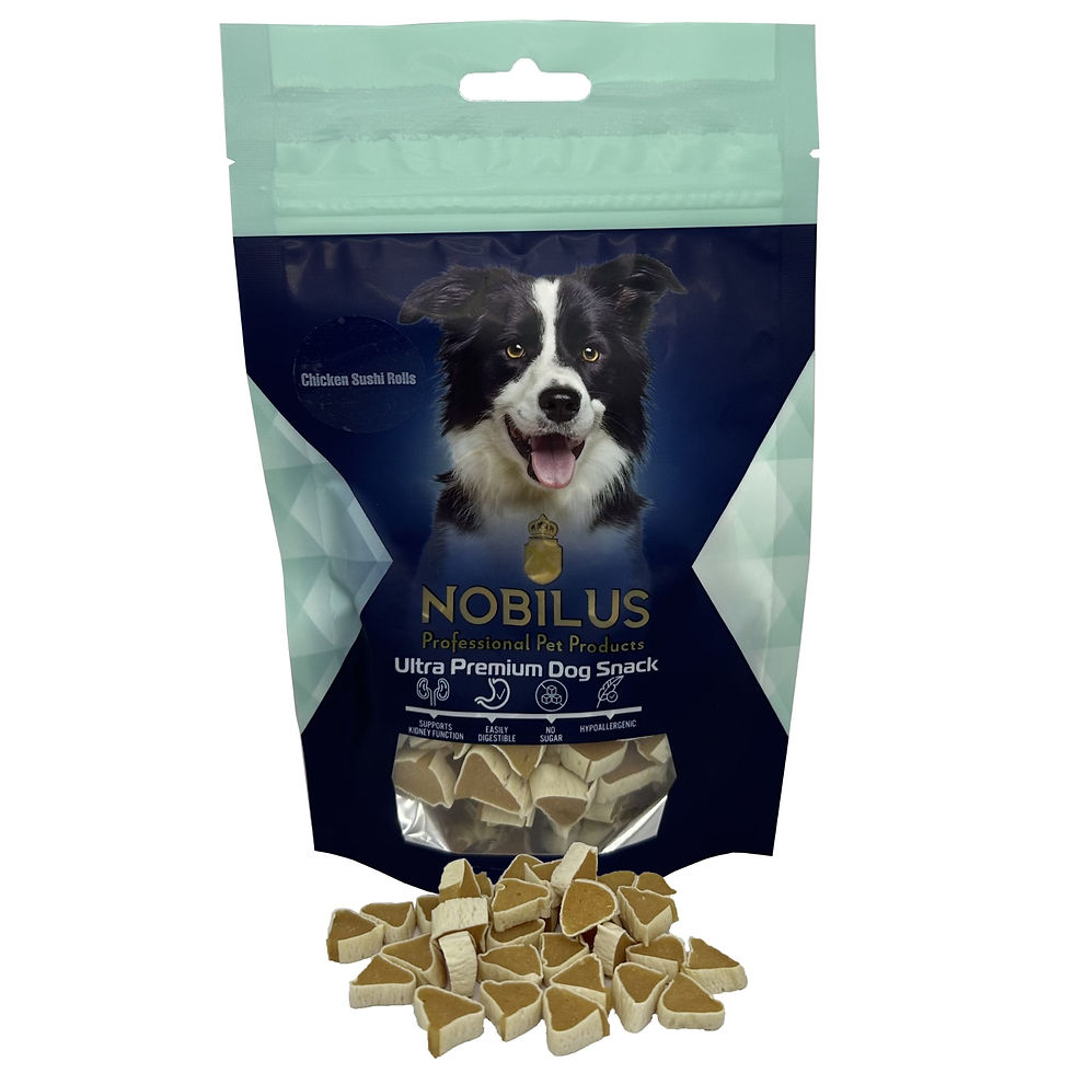 חטיף לכלבים נובילוס סושי עוף 80 גר - NOBILUS