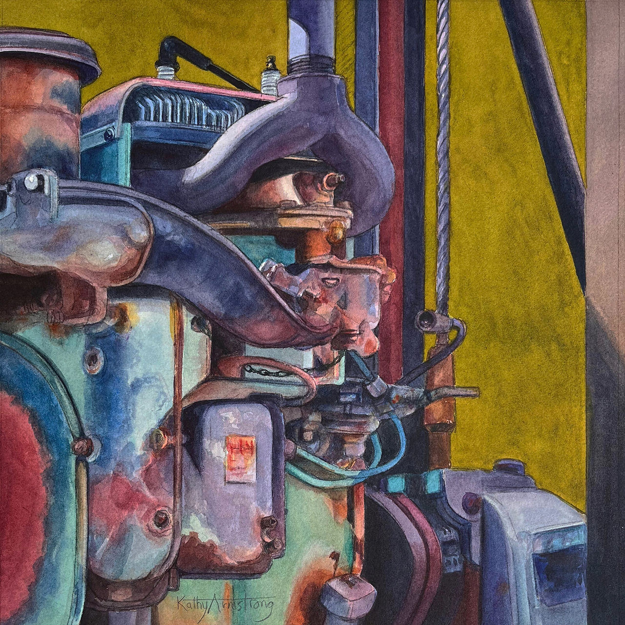 Mining Machine #3, Watercolor
