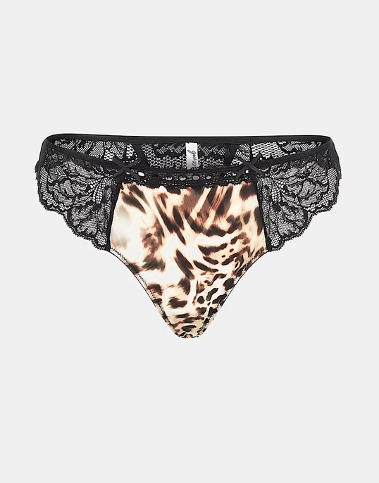 Guess Perizoma Pizzo Raso - Leopardato/Nero