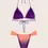 Miniatura: F**k Costume Triangolo+Slip Pelo - Arancio/Viola Miami