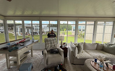 Residential window tint installation Sunroom DRDS 15% by Red Line Solar Solutions in Myrtle Beach SC