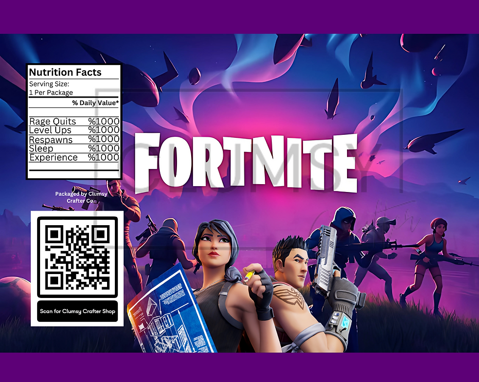 Fortnite Chip Bag Template