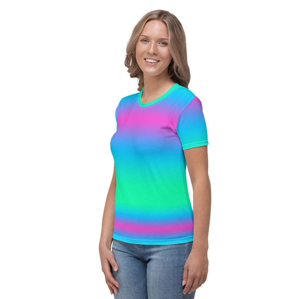 Thumbnail: TW127 - COLORFUL ALL OVER UNISEX T-SHIRT PRINTFUL TEMPLATE FILE