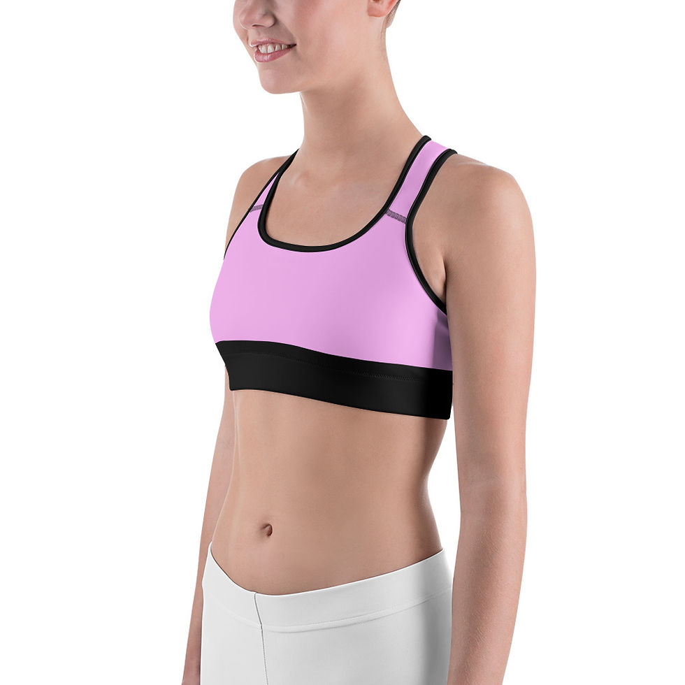 Thumbnail: SB75 - BLACK PINK PRINT SPORTS BRA PRINTFUL TEMPLATE FILE
