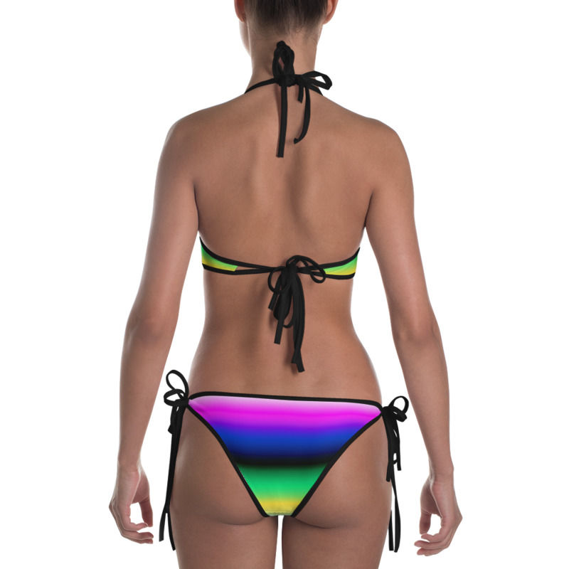 Thumbnail: N054 - COLORFUL GRADIENT PRINT ALL OVER PRINT BIKINI SET TEMPLATE FILE