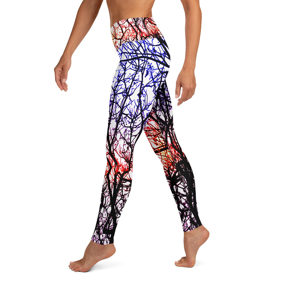 الصورة المصغرة: Y013 - DEAD TREE WHITE YOGA LEGGINGS READY DESIGN PRINTFUL TEMPLATE FILE