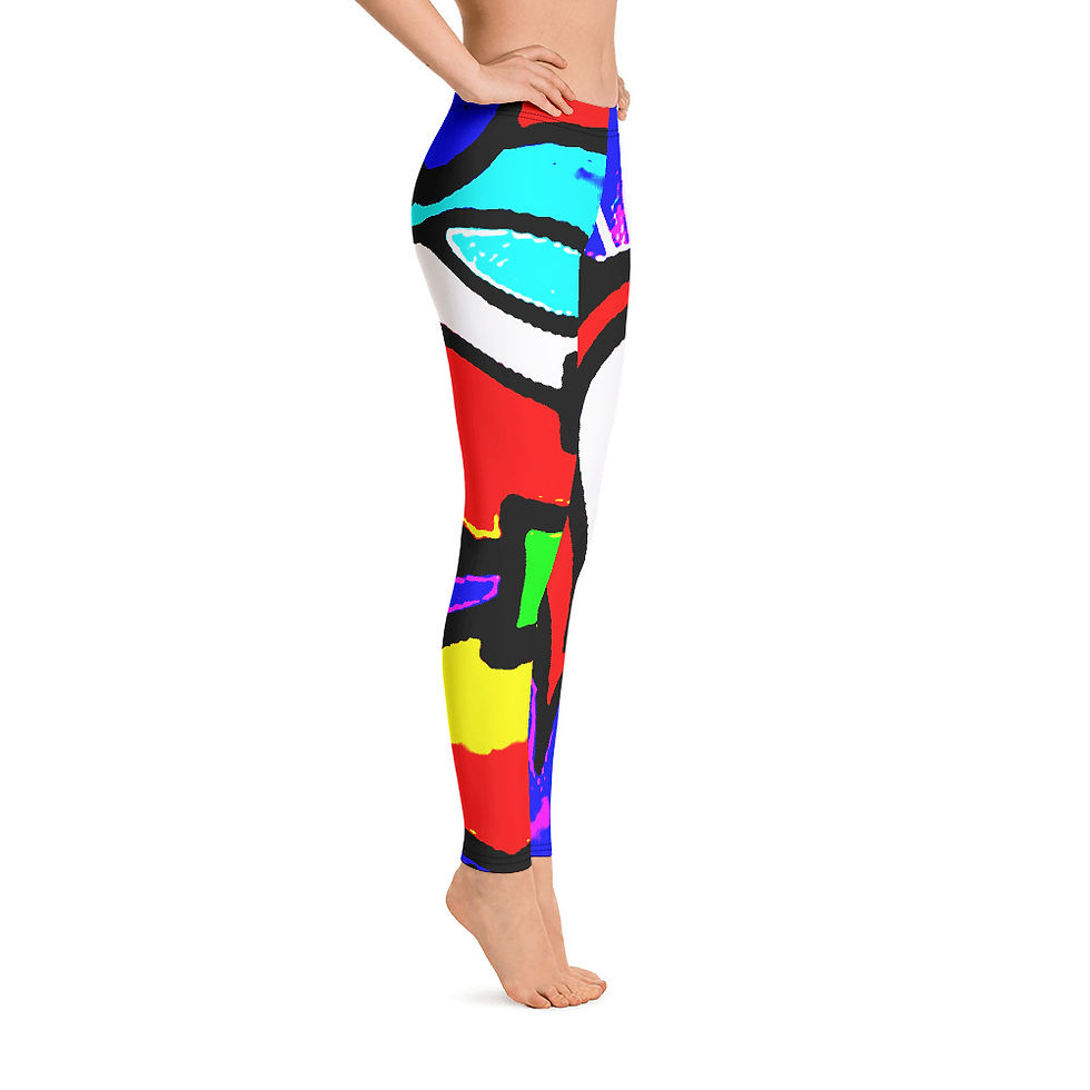 Thumbnail: L532 - POP ART COLORFUL LEGGINGS READY DESIGN PRINTFUL TEMPLATE FILE