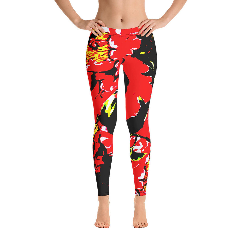 الصورة المصغرة: J498 - FLORAL LEAVES ALL OVER PRINT LEGGINGS PRINTFUL TEMPLATE FILE