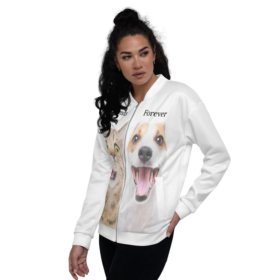 Thumbnail: BJ007-FRIENDS FOREVER ALL OVER PRINT UNISEX BOMBER JACKET PRINTFUL TEMPLATE FILE