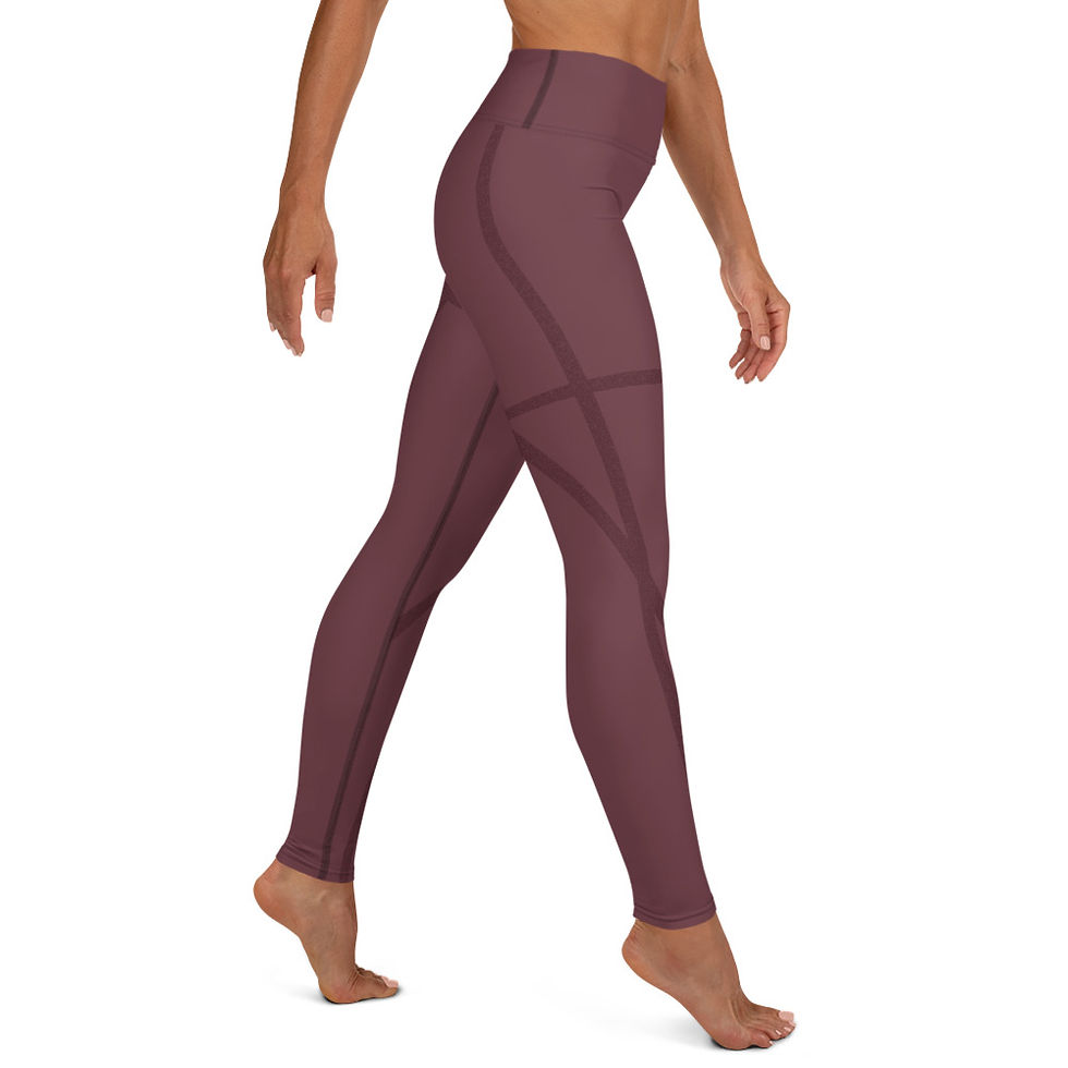 Thumbnail: Y014 - DARK PURPLE WORKOUT YOGA LEGGINGS READY DESIGN PRINTFUL TEMPLATE FILE