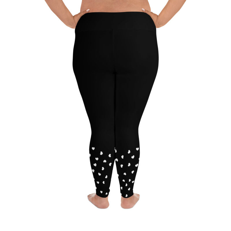 Thumbnail: PS015- WHITE HEARTS PRINT FOR PLUS SIZE LEGGINGS PRINTFUL TEMPLATE FILE