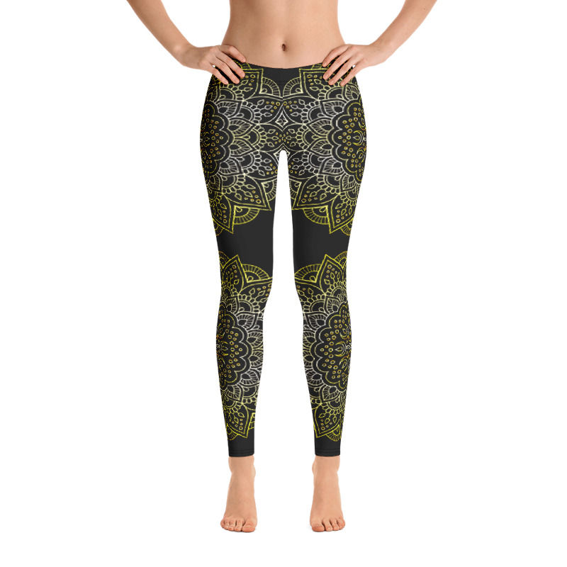 SL177-MANDALA PRINT ALL OVER LEGGINGS+SPORTS BRA SET PRINTFUL TEMPLATE FILE