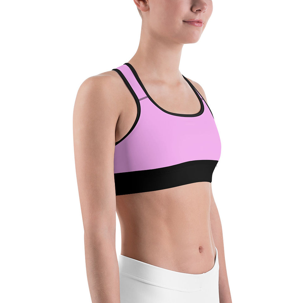Thumbnail: SB75 - BLACK PINK PRINT SPORTS BRA PRINTFUL TEMPLATE FILE