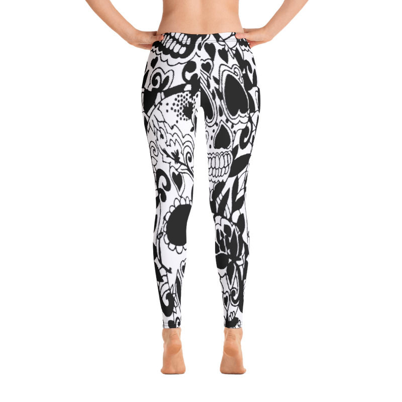 Miniature : H472- SUGAR SKULL MANDALA ART FILE FOR ALL OVER PRINT LEGGINGS TEMPLATE