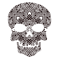 61 No.123 PNG BLACK Skull Mandala Vector file.png