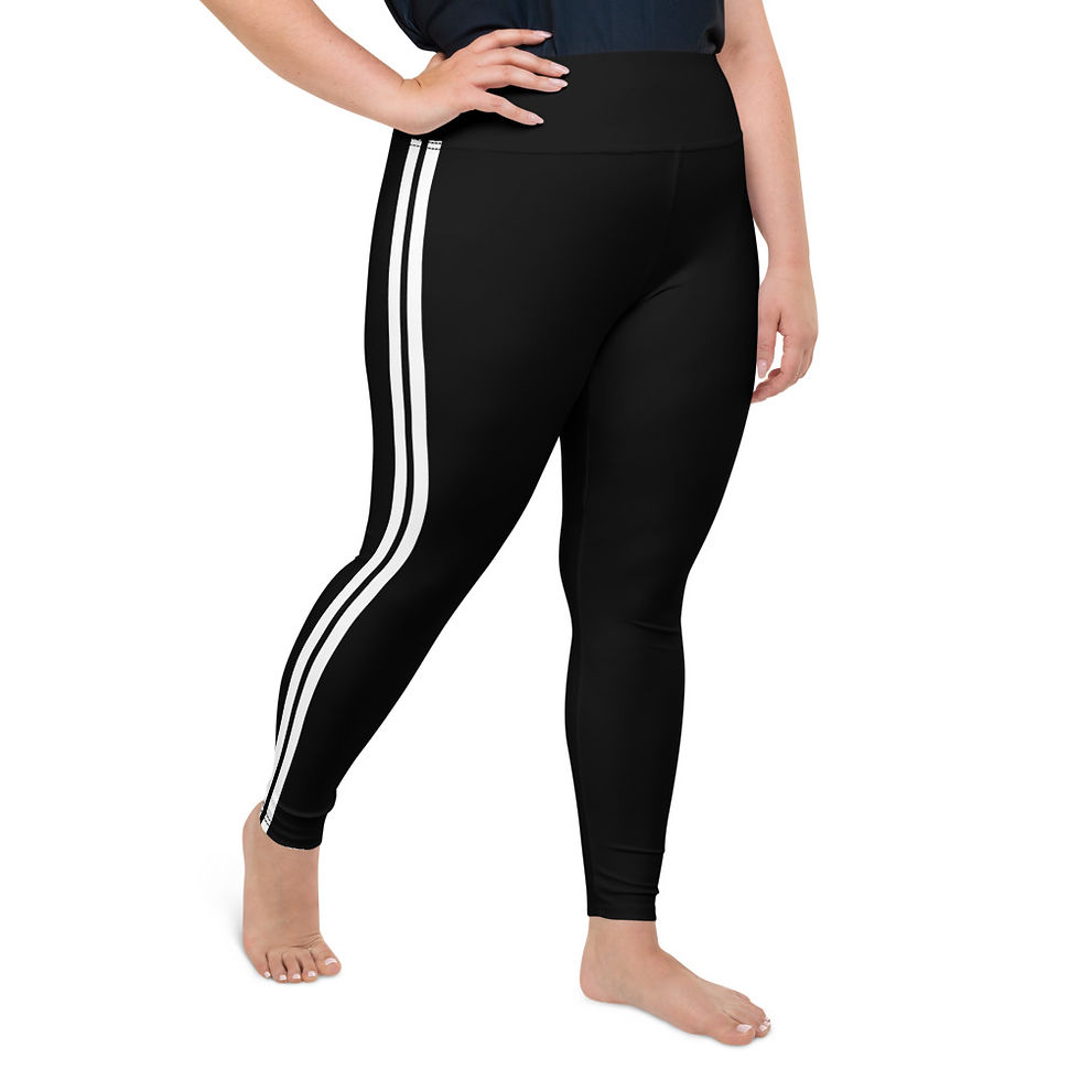 Миниатюра: PS03- 2 WHITE STRIPE PRINT FOR PLUS SIZE LEGGINGS PRINTFUL TEMPLATE FILE