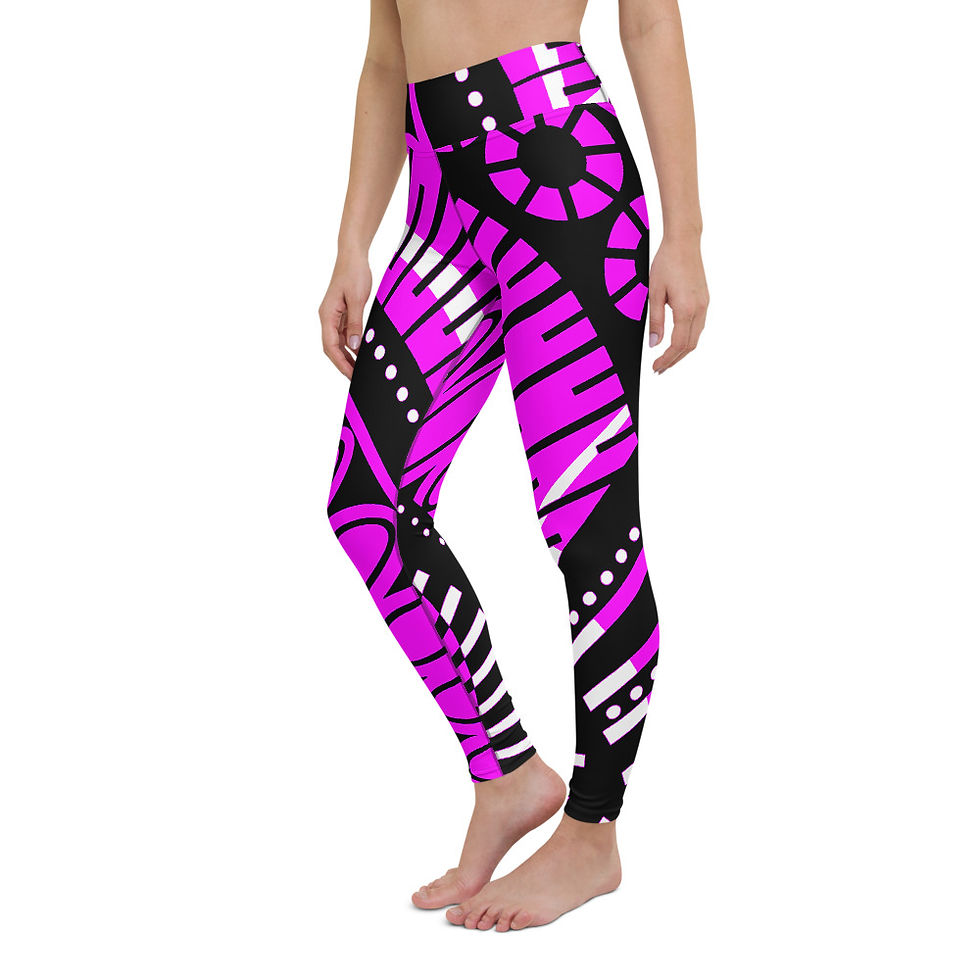 Y062 - ART PATTERN ALL OVER YOGA LEGGINGS PRINTFUL TEMPLATE FILE