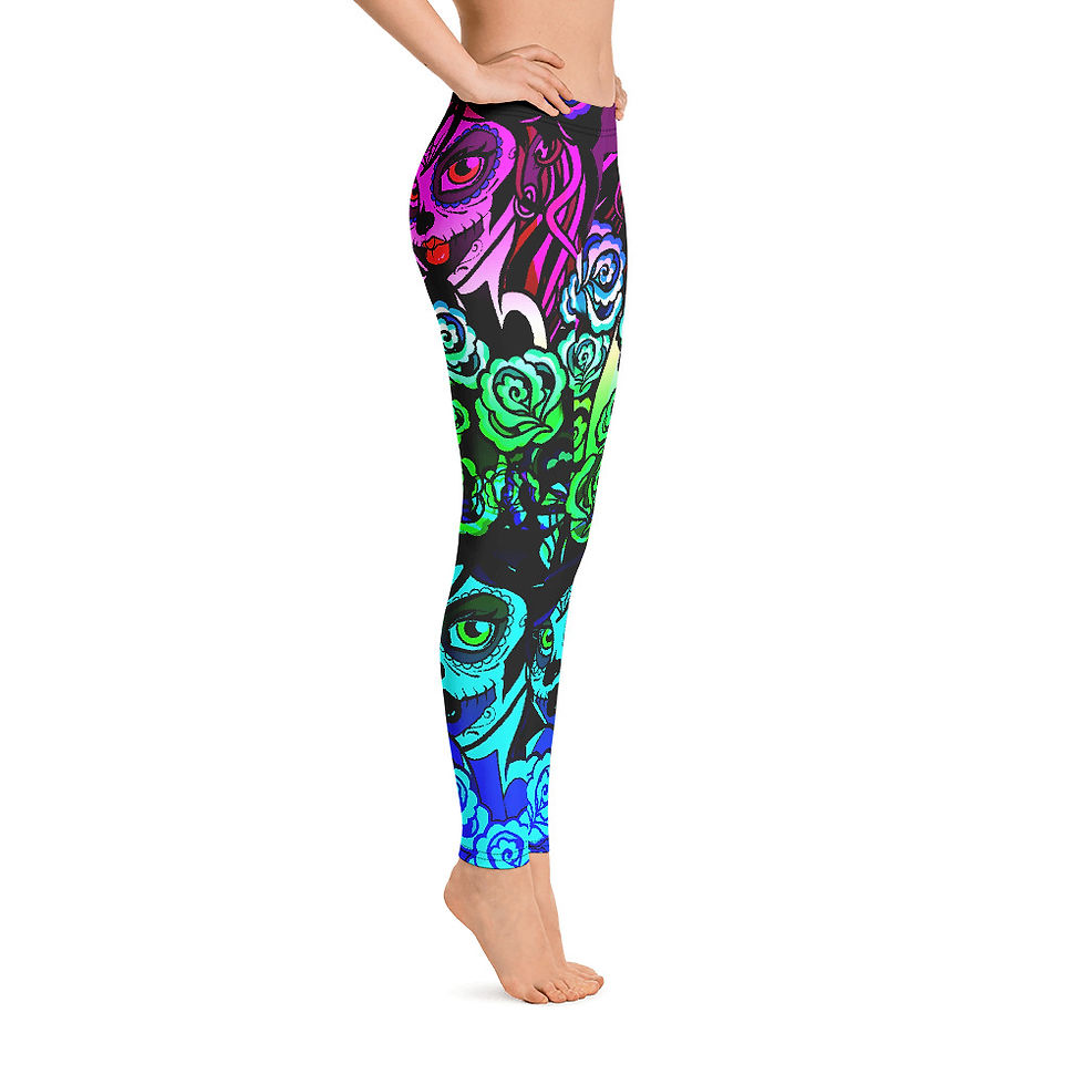 Miniaturbild: L328 - SUGAR SKULL COLORFUL LEGGINGS PRINTFUL TEMPLATE FILE