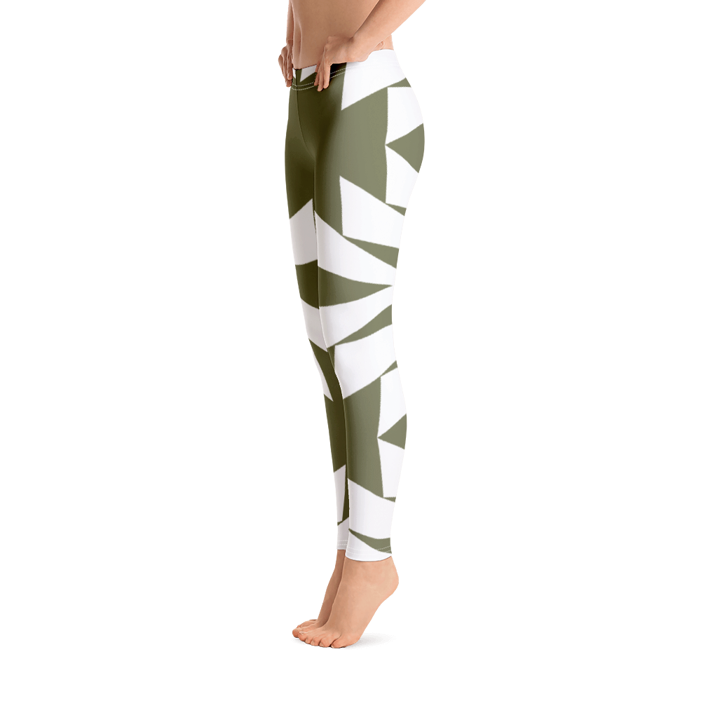 H405 - WHITE ART GREEN LEGGINGS READY DESIGN PRINTFUL TEMPLATE FILE