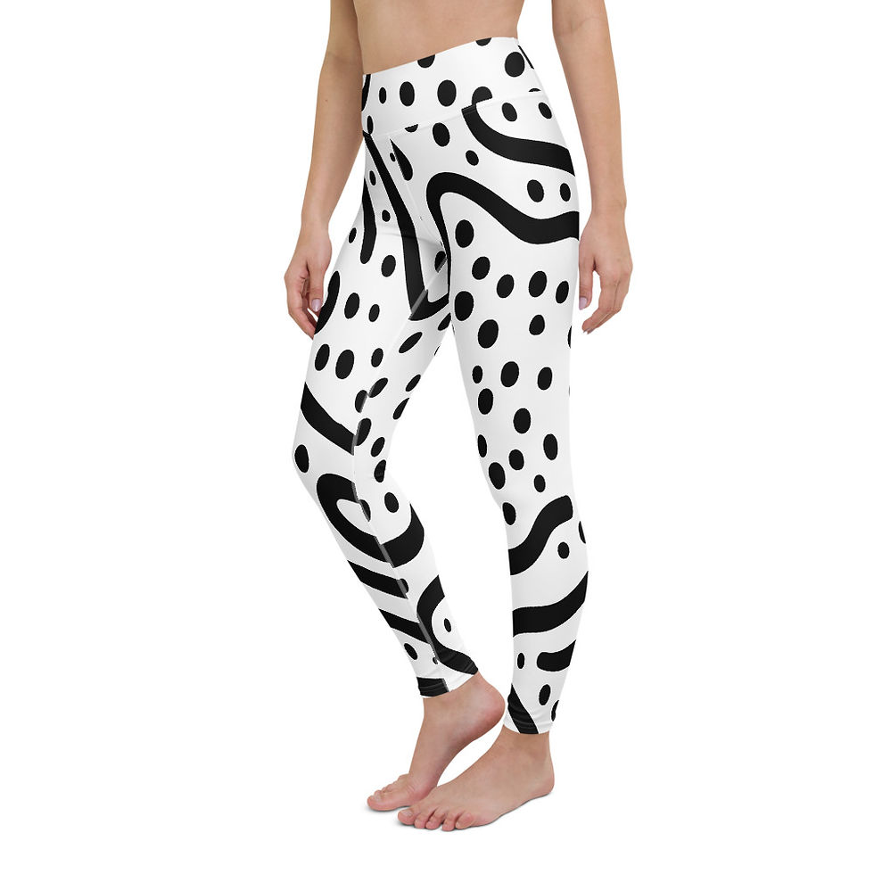 Y060 - DOTS CURVE LINES PRINT ALL OVER YOGA LEGGINGS PRINTFUL TEMPLATE FILE