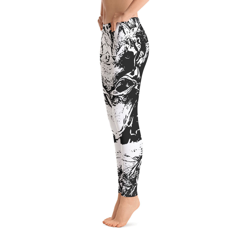 L505 - DANCING COUPLE ART BLACK LEGGINGS READY DESIGN PRINTFUL TEMPLATE FILE