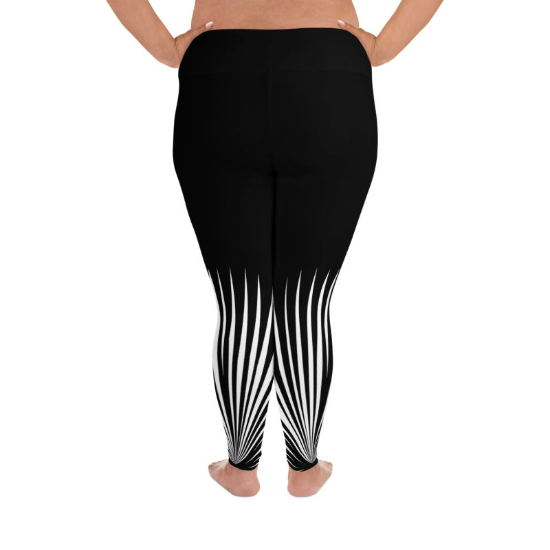 Miniature : PS020- PALM LEAF PRINT FOR PLUS SIZE LEGGINGS PRINTFUL TEMPLATE FILE