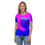 Thumbnail: TW035 - BLUE HEART PINK WOMEN T-SHIRT PRINTFUL TEMPLATE FILE