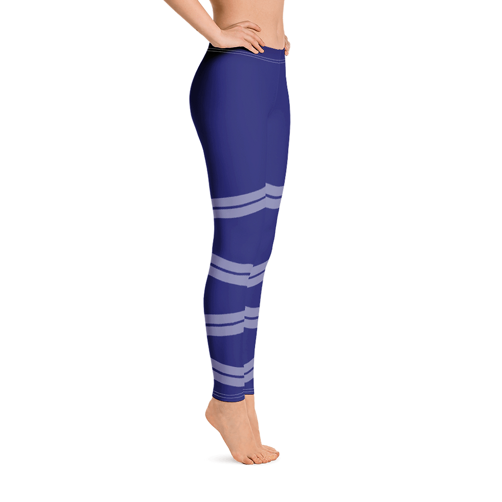 Thumbnail: H387 - WHITE STRIPE NEVY LEGGINGS READY DESIGN PRINTFUL TEMPLATE FILE
