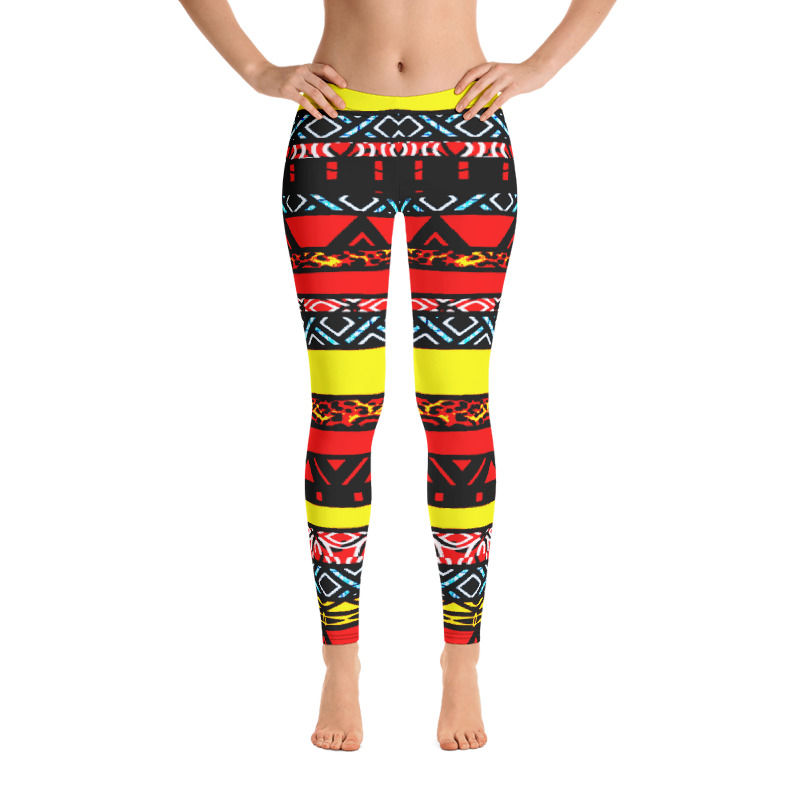 Thumbnail: SL137-AFRICAN ART YOGA LEGGINGS+LEGGINGS+SPORTS BRA SET PRINTFUL TEMPLATE FILE