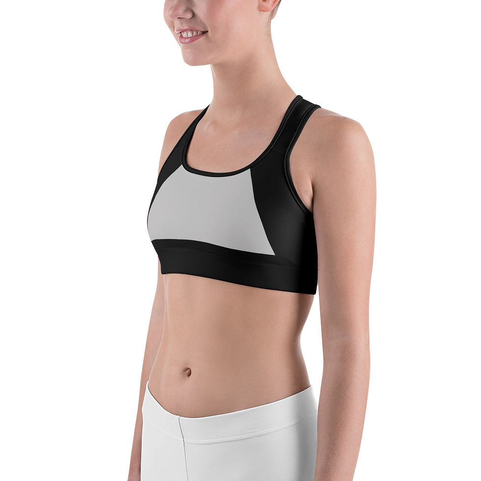 Thumbnail: SB74 - BLACK GREY PRINT SPORTS BRA PRINTFUL TEMPLATE FILE