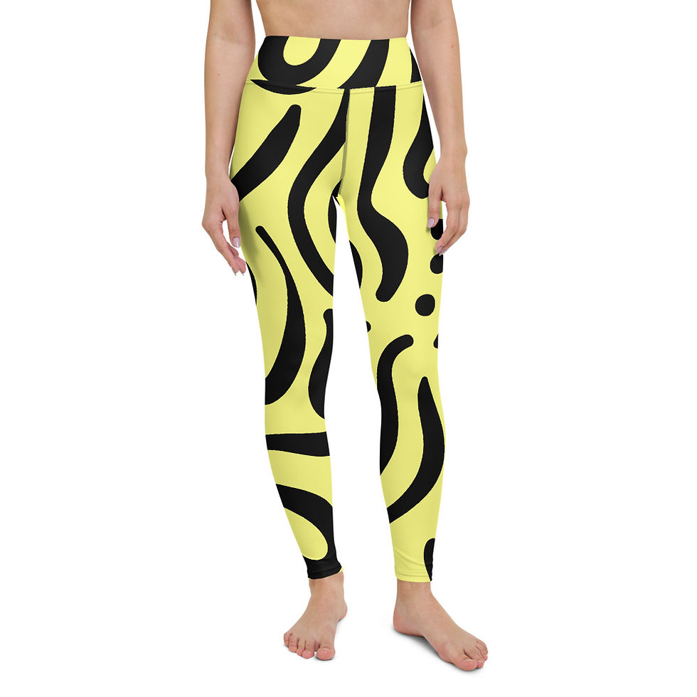 Thumbnail: Y065 - SPOTS CURVE PATTERN ALL OVER YOGA LEGGINGS PRINTFUL TEMPLATE FILE