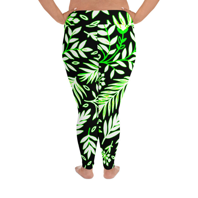 Thumbnail: PS017- PALM PATTERN PRINT FOR PLUS SIZE LEGGINGS PRINTFUL TEMPLATE FILE