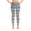 Thumbnail: L414 - BLACK RETRO PATTERN WHITE LEGGINGS PRINTFUL TEMPLATE FILE