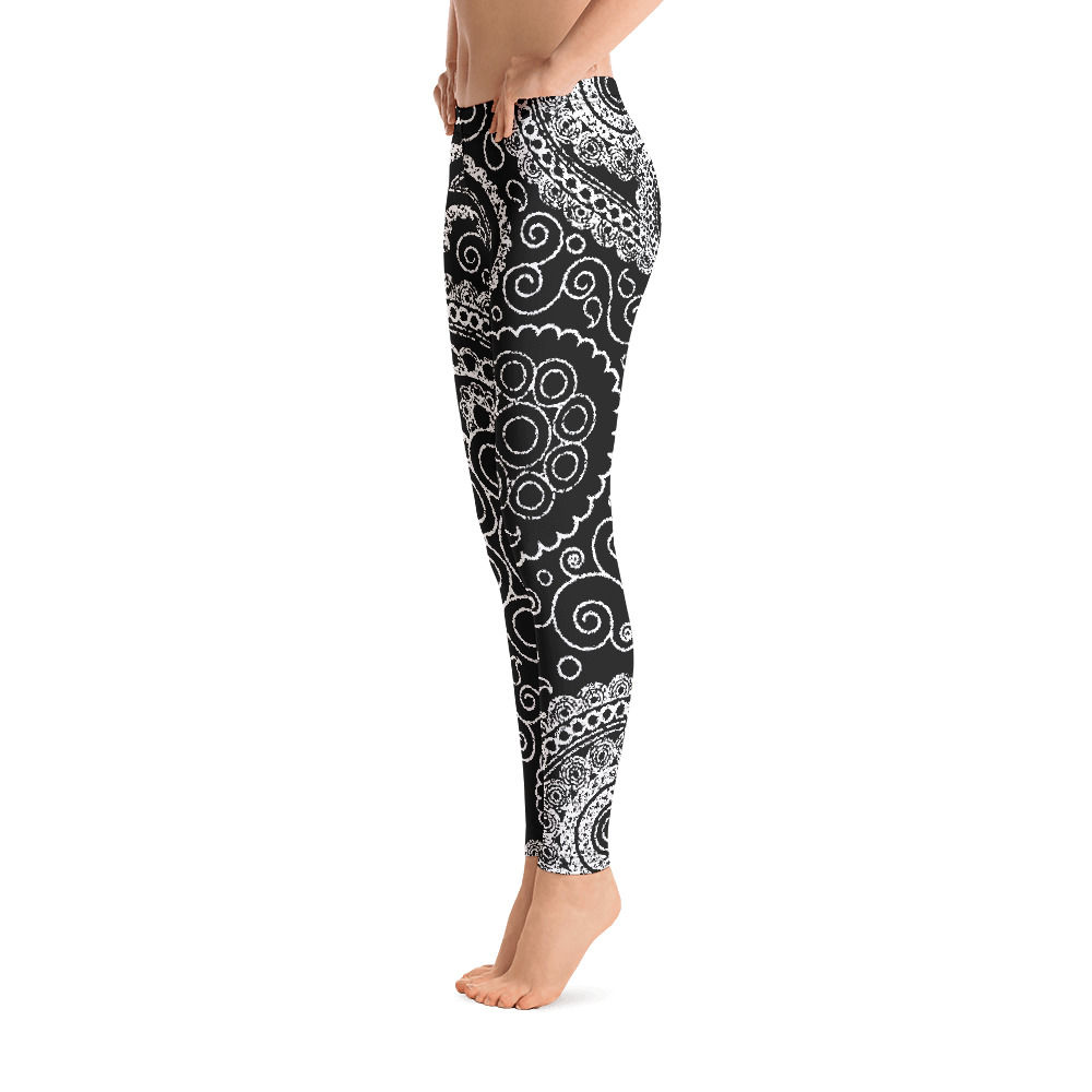 L510 - MANDALA BLACK LEGGINGS READY DESIGN PRINTFUL TEMPLATE FILE