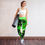 Thumbnail: Y031 - GREEN PALM BLACK YOGA LEGGINGS READY DESIGN PRINTFUL TEMPLATE FILE