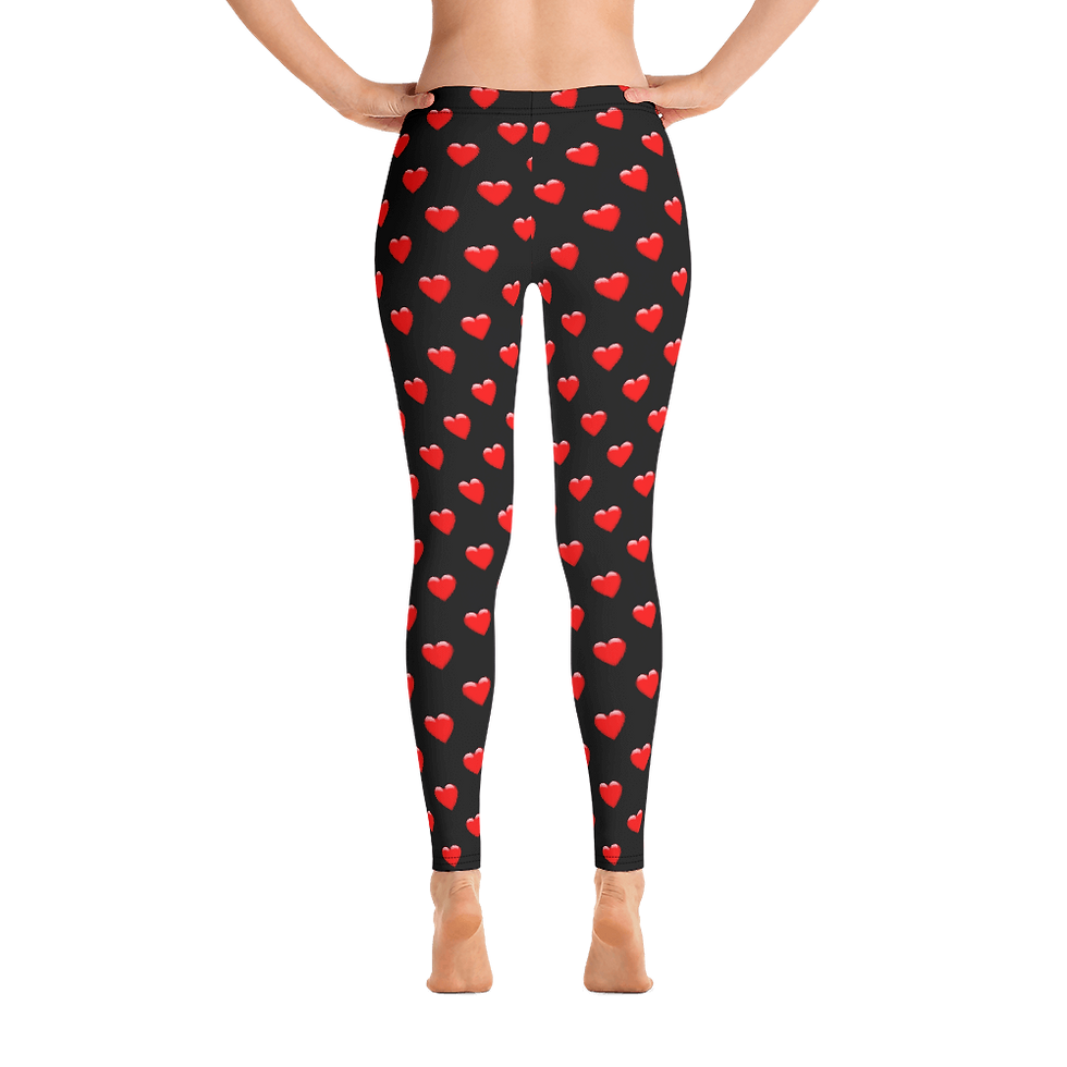 Miniature : L156 - PRE MADE READY HEART DESIGN ALL OVER LEGGINGS PRINTFUL TEMPLATE