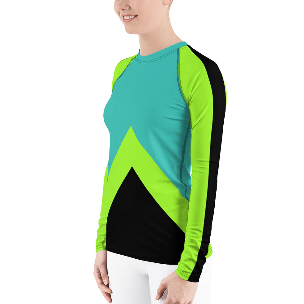 Thumbnail: RG03- SPORTY COLORS PRINT FOR UNISEX RASH GUARD PRINTFUL TEMPLATE FILE