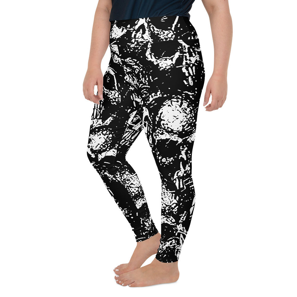 PS010- SKULLS PRINT FOR PLUS SIZE LEGGINGS PRINTFUL TEMPLATE FILE